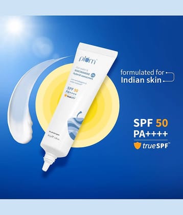 Plum Sunscreen - SPF 50 PA++++ 2% Niacinamide & Rice Water sunscreen In-vivo & in-vitro tested (30 g)