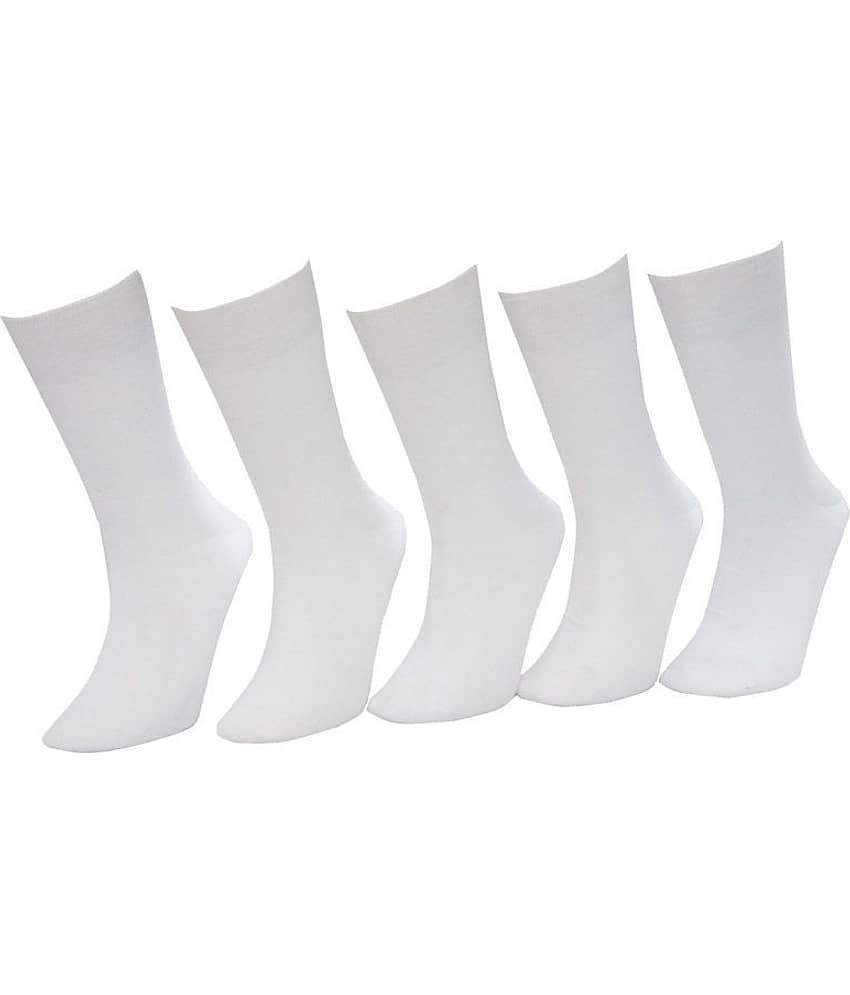 Tahiro White Casual Full Length Socks