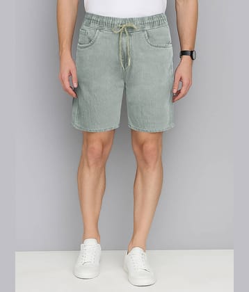 plounge Green Denim Men's Shorts ( Pack of 1 )