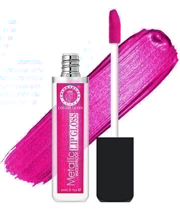 Colors Queen Metallic Lip Gloss Lipstick Waterproof (Shade - 01)