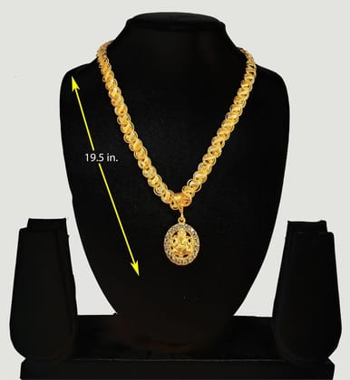 Luxurious Men's Gold Plated Pendant With Chain Vol 4-Free Size