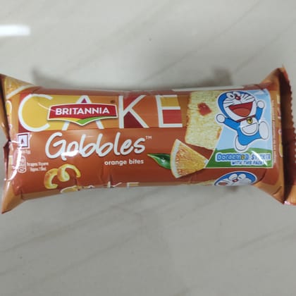 Britannia gobbles orange bites cake
