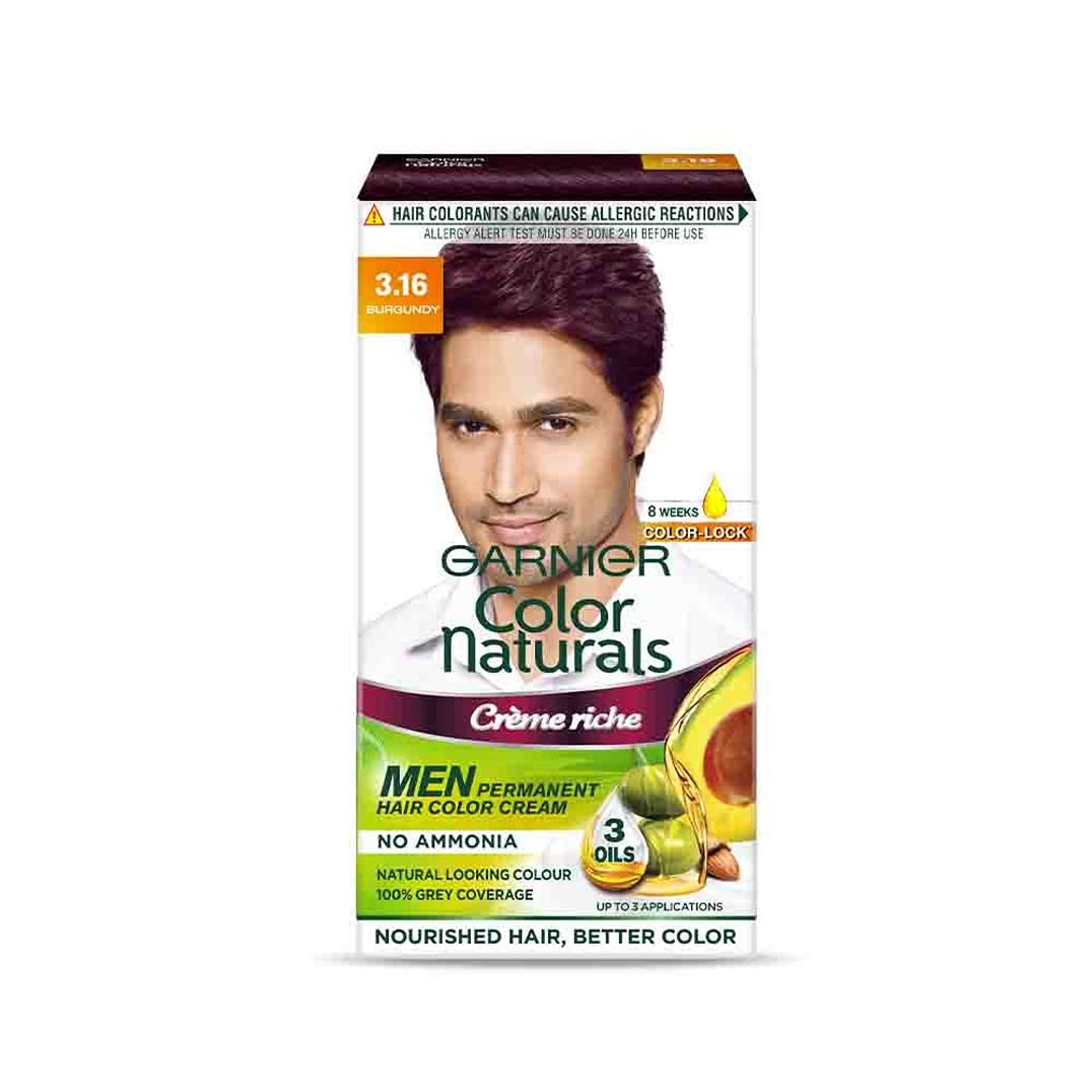 Garnier, Hair Colouring Creme, Long-Lasting Colour, Smoothness & Shine, Color Naturals Men, Shade, 30Ml + 30G