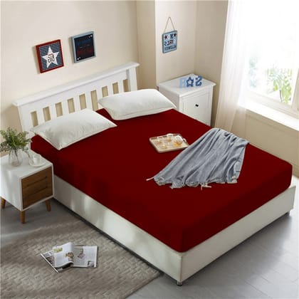 COIRFIT COTTON TERRY WATERPROOF SINGLE MATTRESS PROTECTOR (Maroon)
