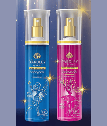 Yardley London SHINING STAR & GORGEOUS GIRL,135 ML EACH Body Mist for Women,Unisex,Men 270 ml ( Pack of 2 )