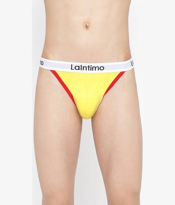 La Intimo Pack of 1 Lycra Briefs For Men's ( White )