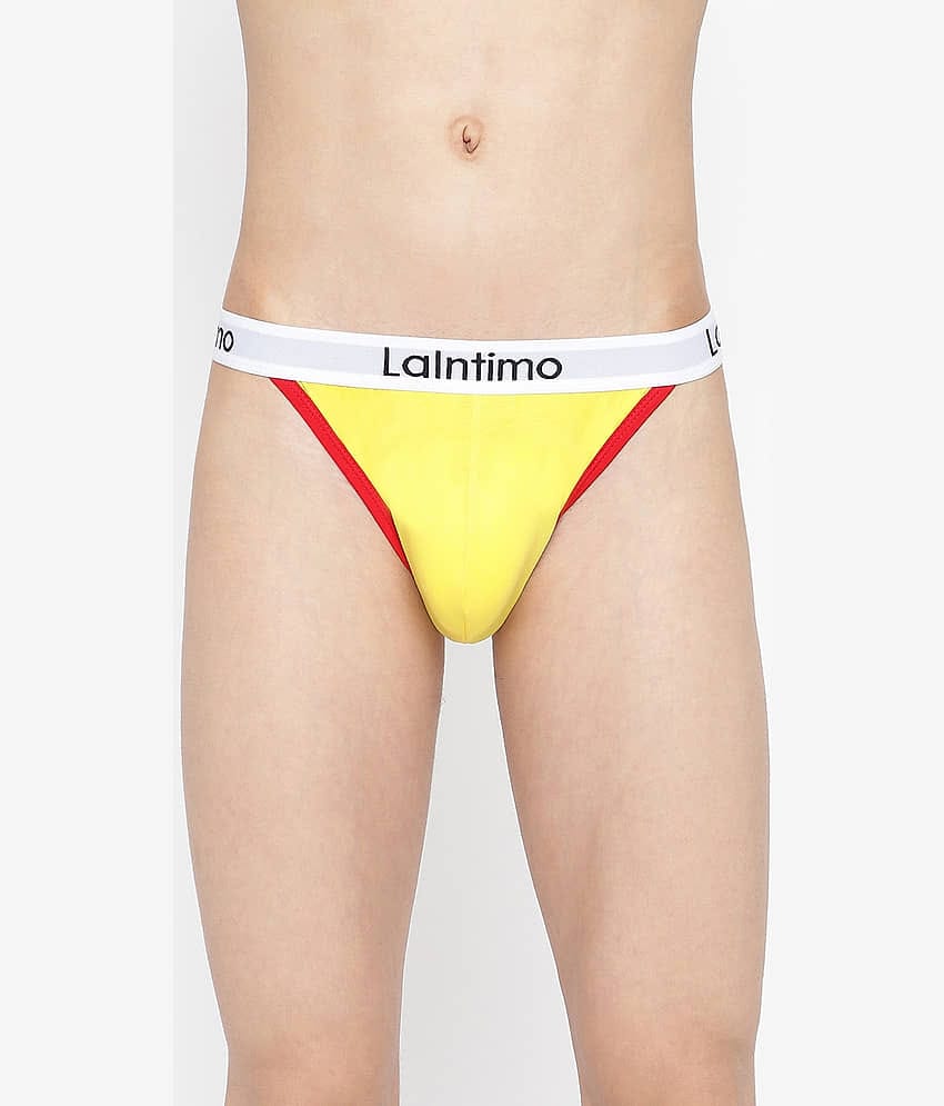 La Intimo Pack of 1 Lycra Briefs For Men's ( White )