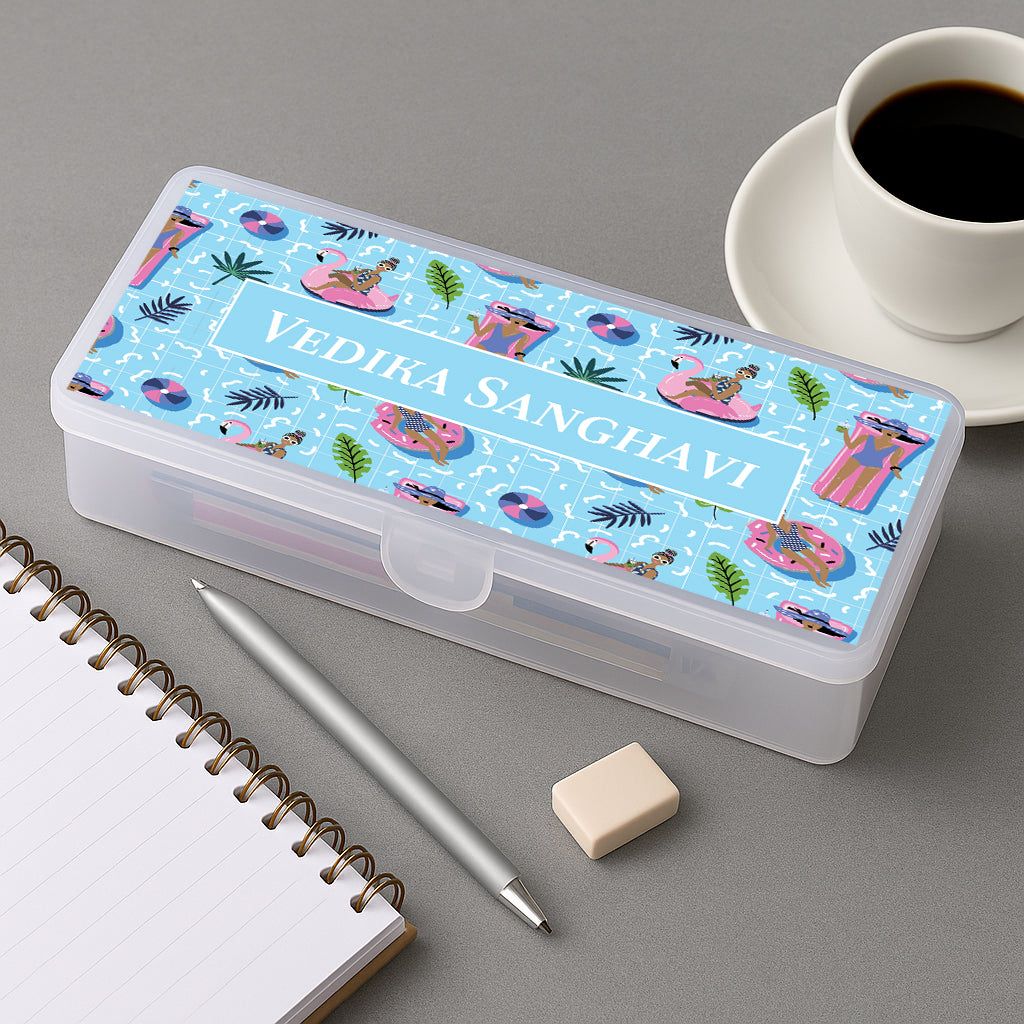 Swim Float Kids Pencil Box-Swim Float Blue