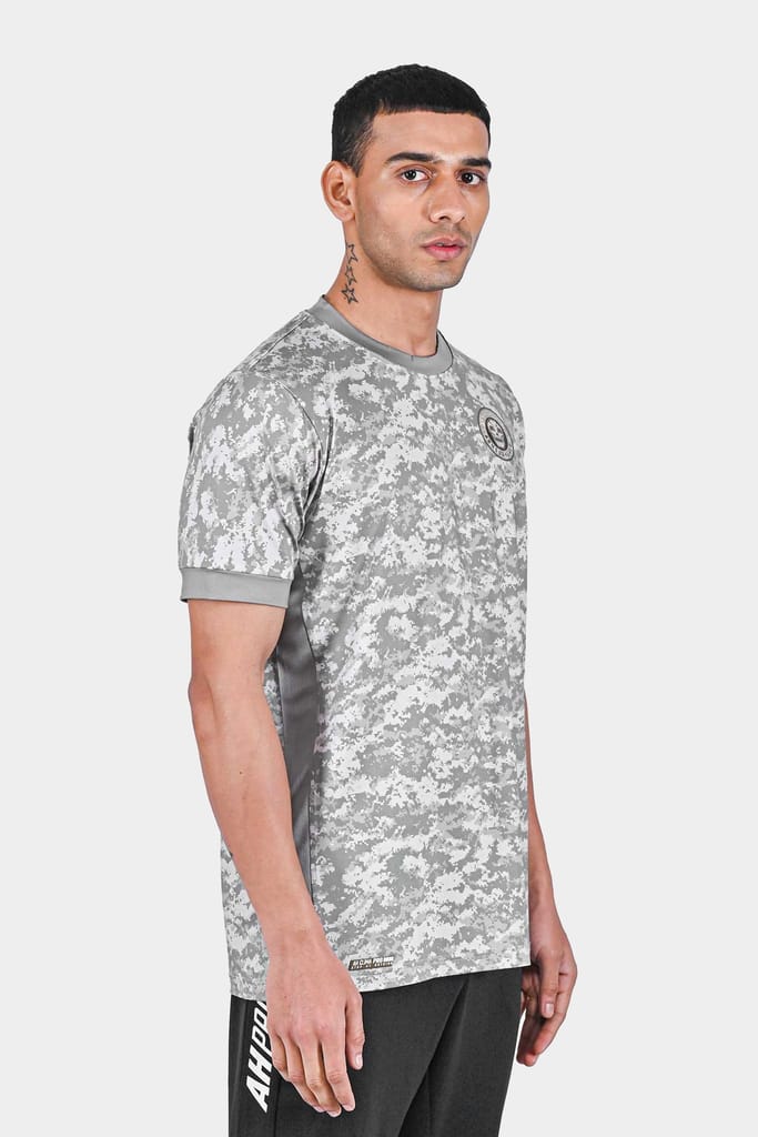 Geometric Camo Crew Neck