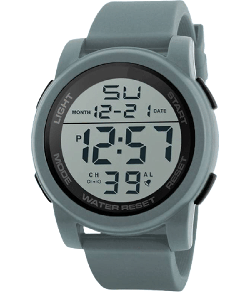Renaissance Traders - Light Grey Silicon Digital Men's Watch