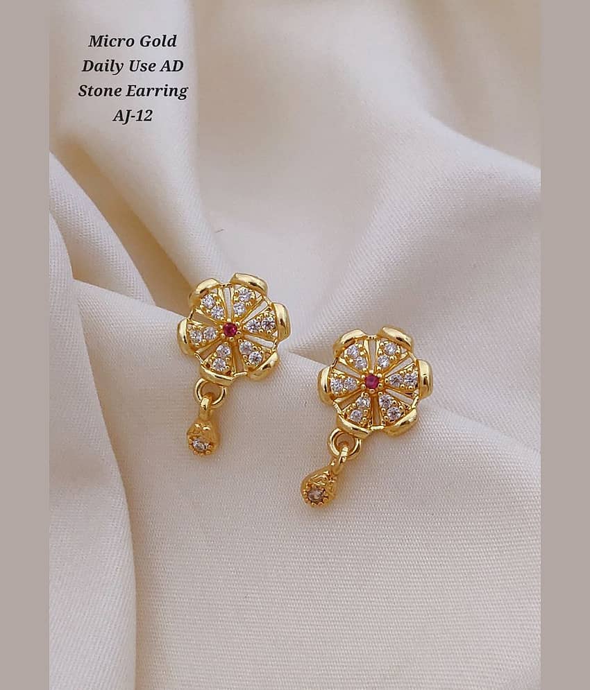 Shivay Fashion Gold Jhumki Earrings ( Pack of 1 )