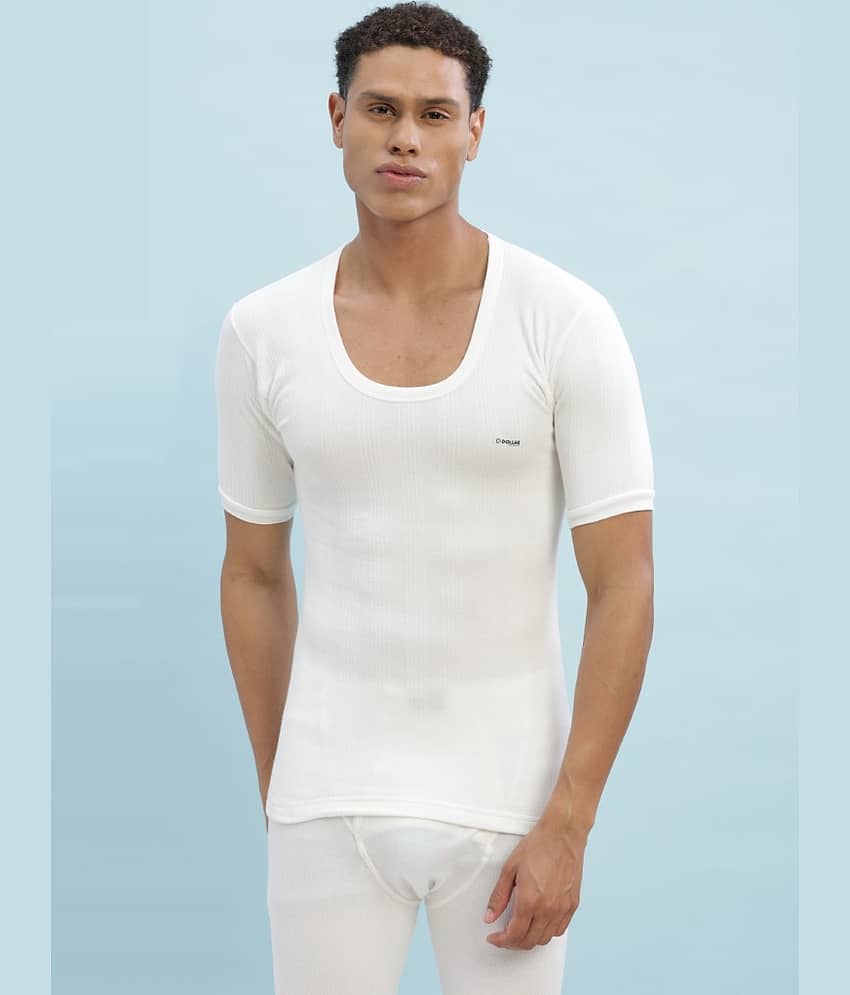 Dollar Ultra Pack of 1 Cotton Blend Thermal Tops For Men's ( Off-White )