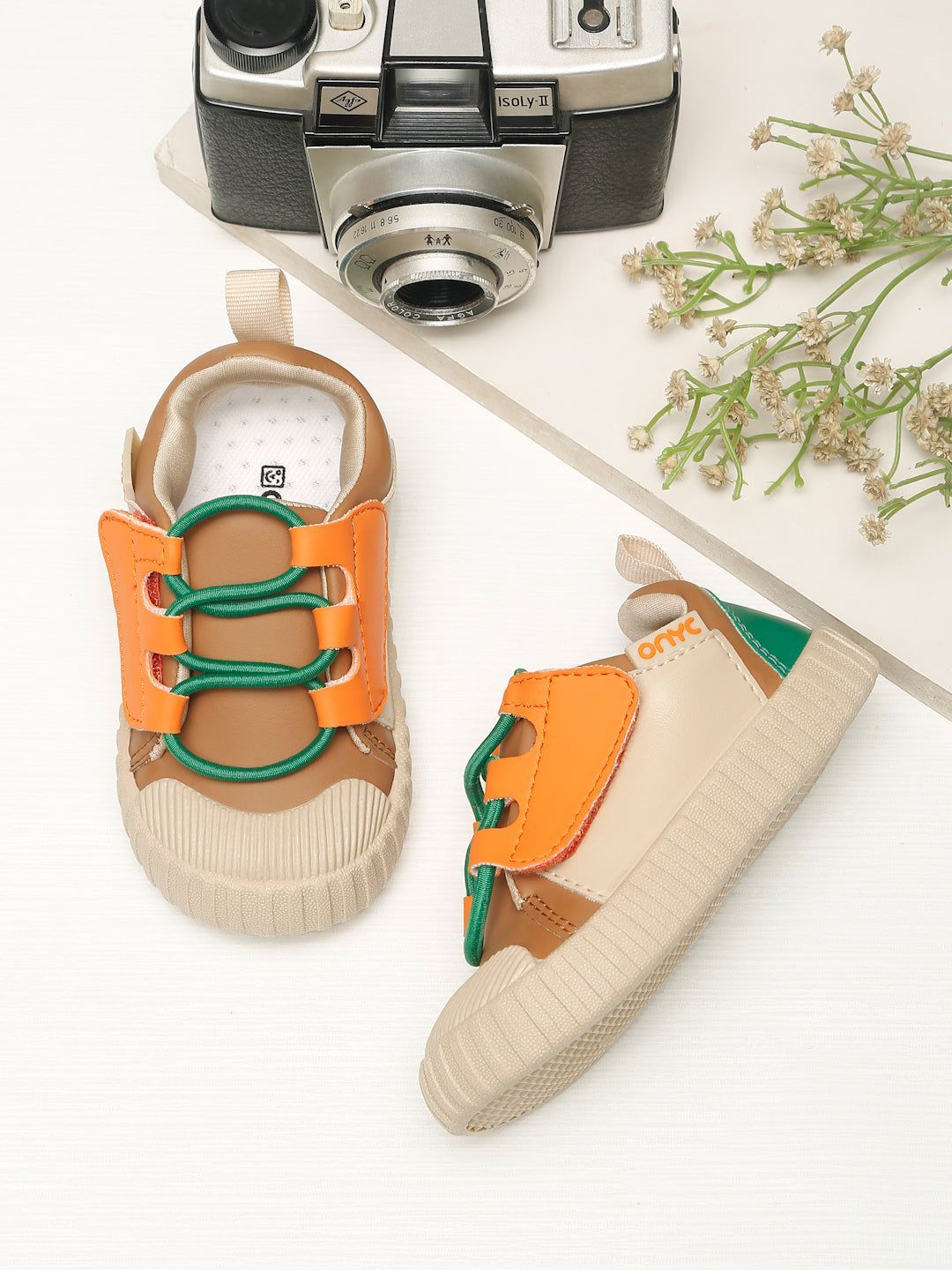 POCO Toddlers' Comfortable & LightWeight Lace-Free Sneakers - Brown (Unisex)