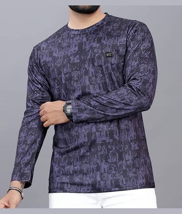 STI Cotton Blend Regular Fit Printed Full Sleeves Men's Round T-Shirt - Multicolor2 ( Pack of 1 )