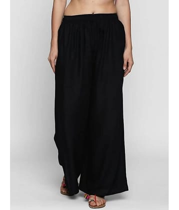 EAPNT - Black Rayon Flared Women's Palazzos ( Pack of 1 )