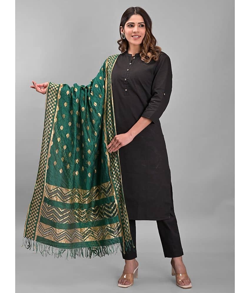 Apratim - Green Silk Women's Dupatta - ( Pack of 1 )
