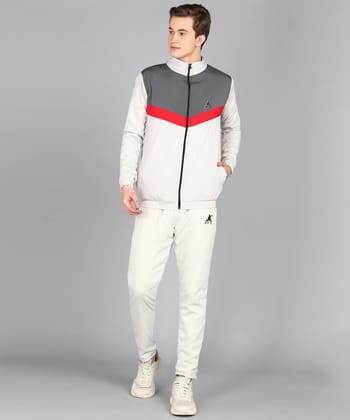 Preen Colorblock Men Track Suit Set-M / Grey