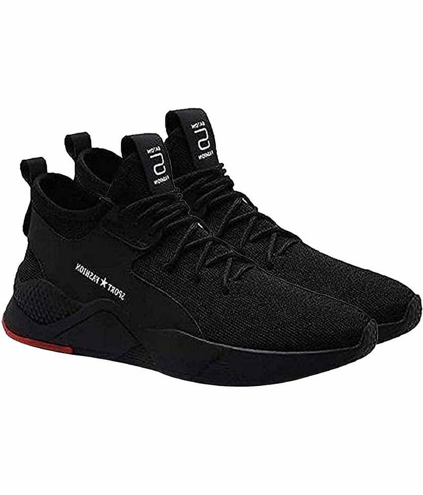 PENNEN Black Men's Sports Running Shoes
