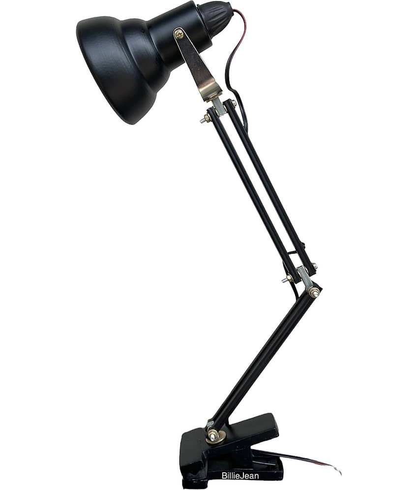 BillieJean Black Study Table Lamp ( Pack of 1 )