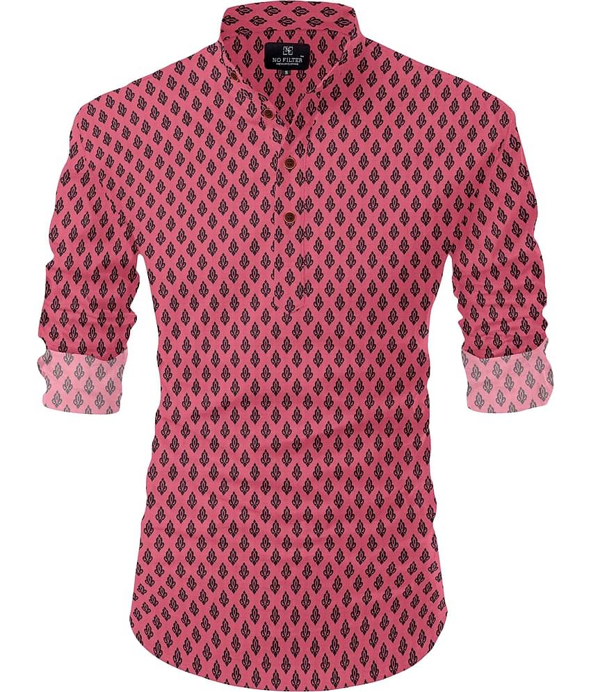 Nofilter Blue Cotton Blend Men's Regular Kurta ( Pack of 1 )
