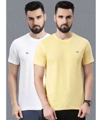 Force NXT Pack of 2 100% Cotton Regular Fit Men's T-Shirt ( Multicolor )