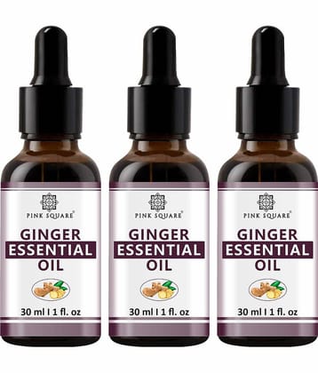 pink square 100% Pure Ginger Essential Oil For Belly,Thighs & Reduce Fat Shaping & Firming Oil 30 mL Pack of 3
