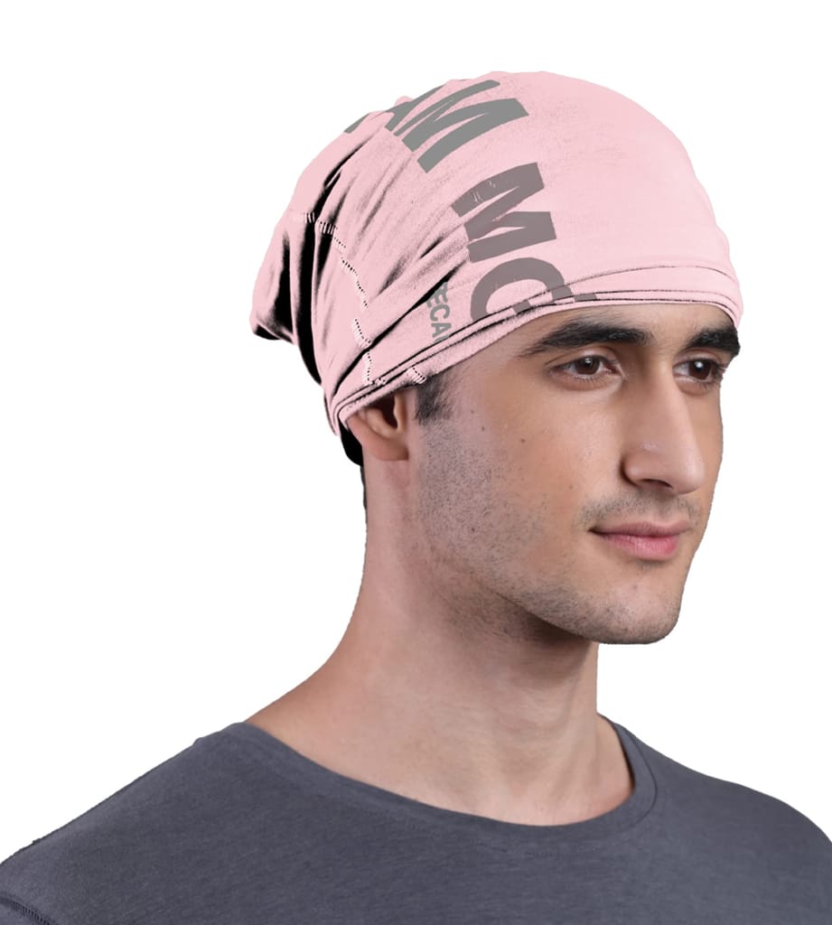 FREECULTR Unisex Bamboo Bandana, Anti Microbial Super Soft & Comfort Fit, Breathable Multipurpose Headband - Printed Pack of 3-Chalk Blue,Pastle Peach,Pilot Blue