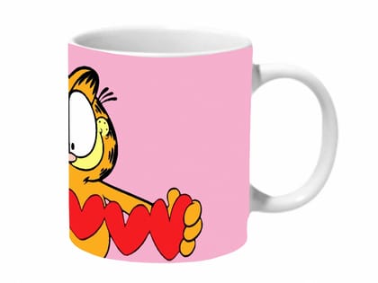 Multicolor Garfield Love Ceramic Mug