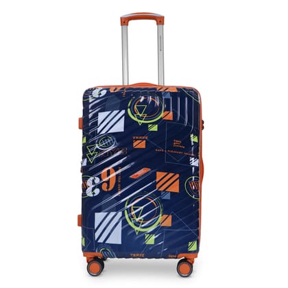AMERICAN TRAVELLER Urban SF Trolley Bags Single Small Size | Durable Polycarbonate Hard Shell | TSA-Type Lock | 360 degree Disc Spinner Wheels | Expandable Suitcase for Travel (20, Navy Blue)