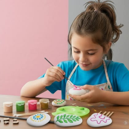 Rock Painting Kit for Kids and Adults – DIY Paint and Decorate Stones Creative Art and Craft Activity Set