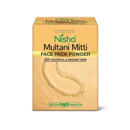 Nisha Multani Mitti for Face 100g, Face Pack Powder, Fuller’s Earth Powder, Natural Oil Control, Acne & Tan Removal