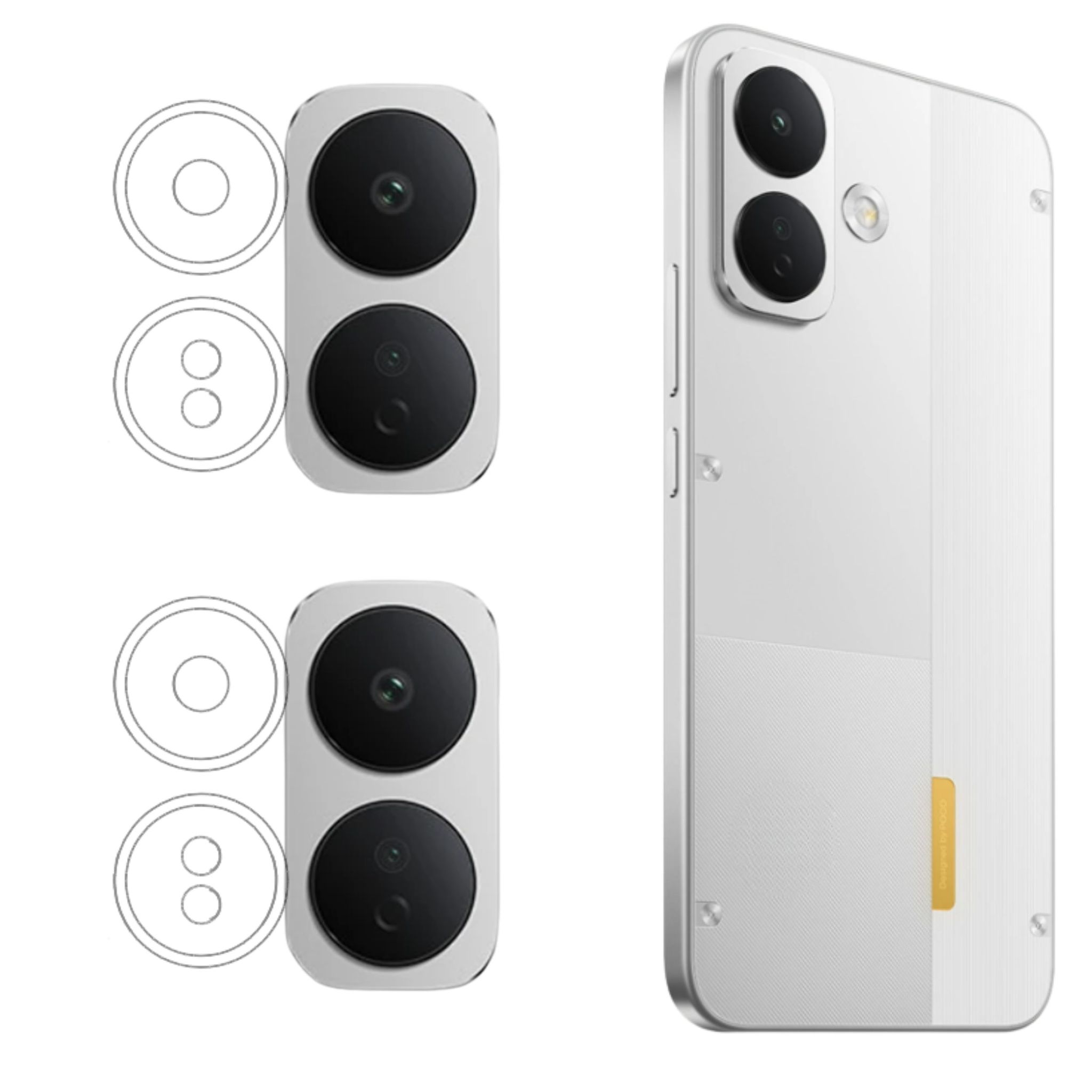 ISAAK Back Camera Lens Protector compatible for Poco X8 5G (Pack of 2)
