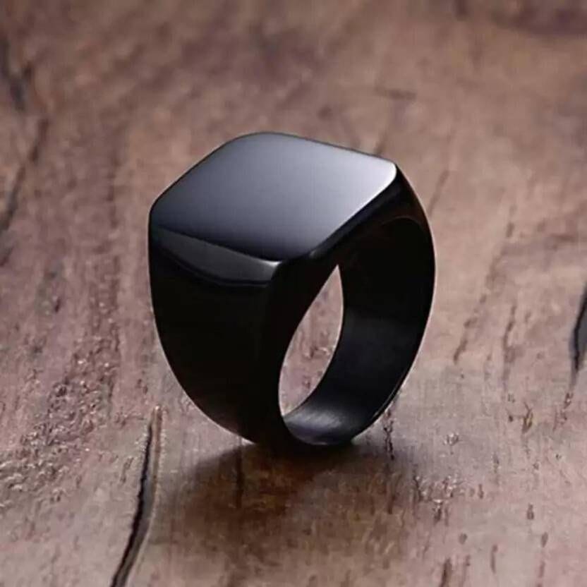 Saizen Silver Square Vintage Ring-Free Size