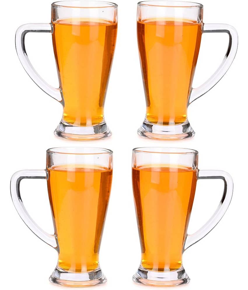 Afast Beer Mug Glasses Set,  250 ML - (Pack Of 4)