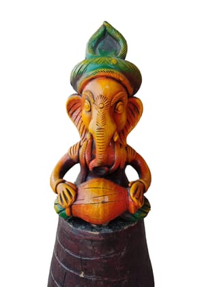 Ganesha Music Man for Home Decoration and Festival (9 Inches)