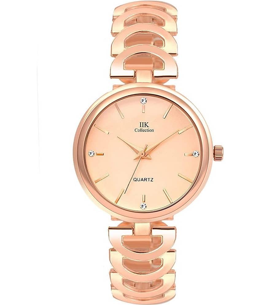 IIK COLLECTION - Rose Gold Stainless Steel Analog Womens Watch