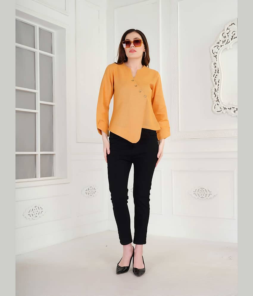Mantra Fashion Women's Polyester Regular Top ( Orange )
