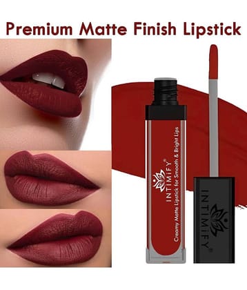 Intimify Maroon Matte Lipstick, Lipstick For Women, Highly Pigmented Long Lasting, 6 Ml