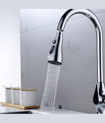 BATHONIX 3 Flow Modes | Flexible Faucet Extender for Taps Steel Kitchen Sink Tap (Sink Cock)
