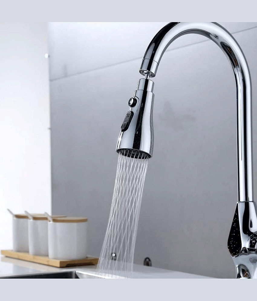 BATHONIX 3 Flow Modes | Flexible Faucet Extender for Taps Steel Kitchen Sink Tap (Sink Cock)