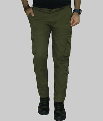 WARBURG Regular Flat Men's Cargos - Black ( Pack of 1 )