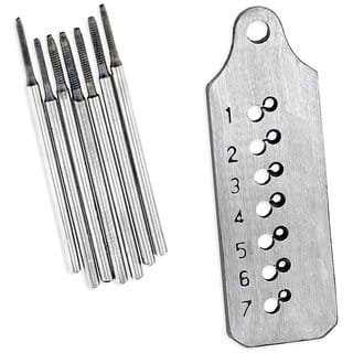 Mini Tap and Die Set 1.0  1.7 mm -8 Piece Tap  Die Set Screw Plate Jewelers Watchmaker Thread Making Tool