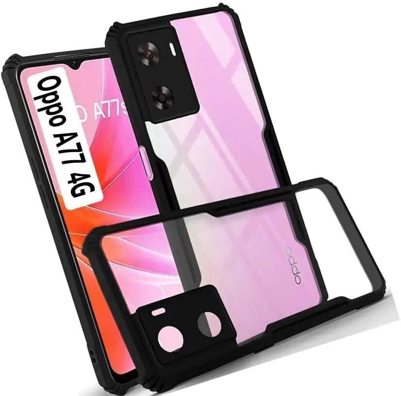 PLUGTECH Slim Shockproof Case | Matte Black Soft | Drop Protection | Precise Cutouts | Premium Mobile Cover for Oppo A77, Oppo A77s
