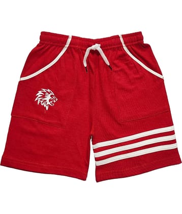 atlans Pack of 1 Cotton Blend Shorts For Boys ( Red )