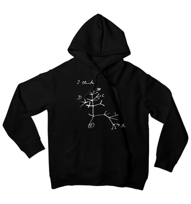 Charles Darwin Tree of Life Hoodie-40 - S / Black