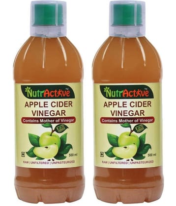 NutrActive Apple Cider With vinegar With Mother 1000 ml Unflavoured Pack of 2