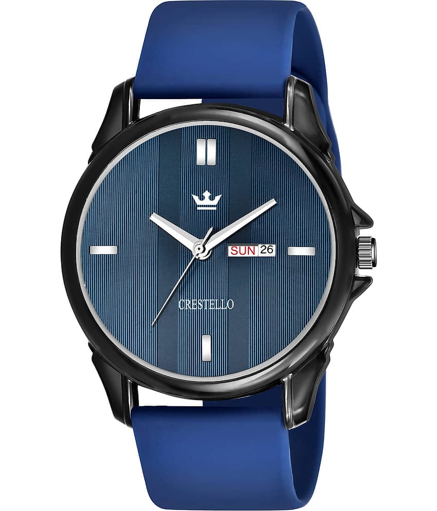 Crestello - Blue Silicon Analog Men's Watch