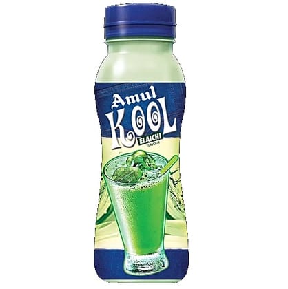 Amul Kool Milk - Elaichi Flavour, 180 ml PET Bottle
