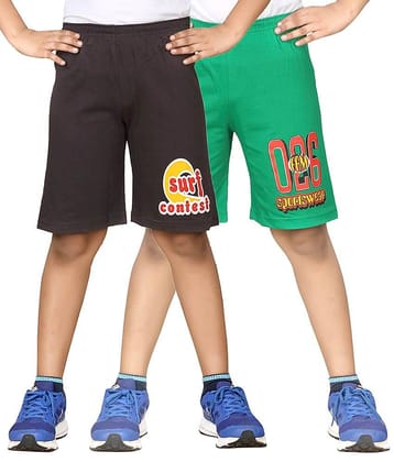 Dongli Pack of 2 Shorts For Boys ( Green )