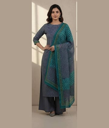 INDIAN SILKS Women's Crepe Unstitched Salwar Suit